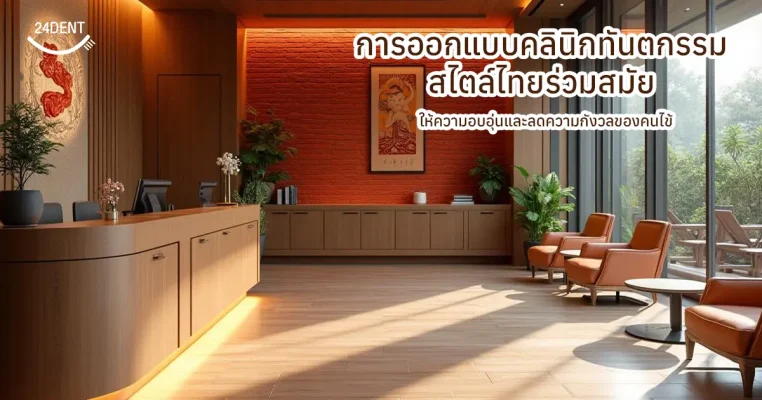 เคล็ดลับออกแบบคลินิกทันตกรรมสไตล์ไทยร่วมสมัยที่สร้างบรรยากาศอบอุ่น ผ่อนคลาย ลดความกังวลให้ผู้ป่วย พร้อมวัสดุและโทนสีที่แนะนำ